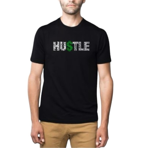 Hustle Black Tee Men’s Size XL New With Tags Cotton Tee Shirt - Picture 1 of 5